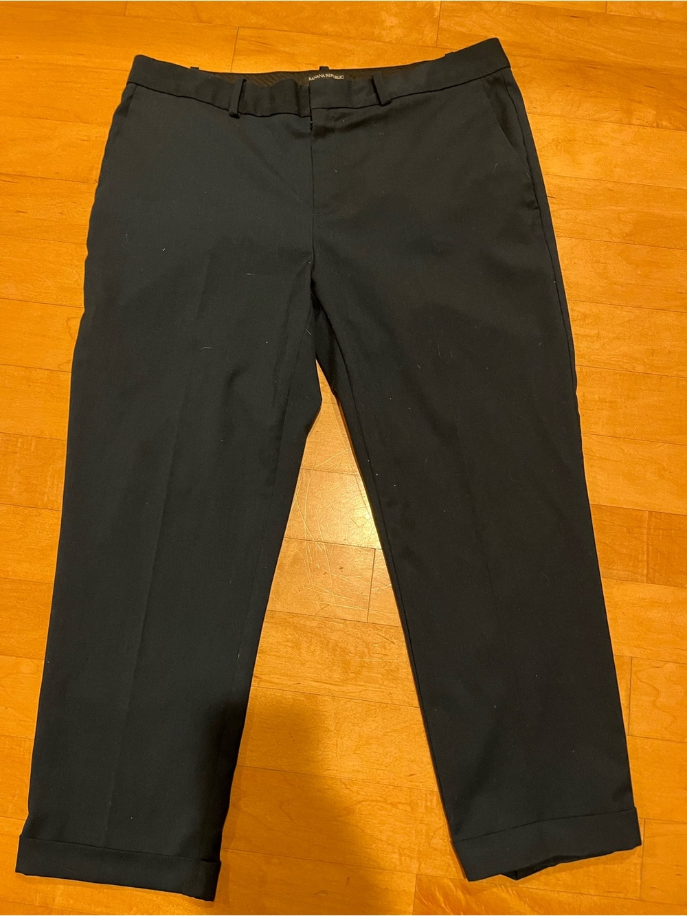 Banana Republic Men's Black Dress Pants - Tailored Straight